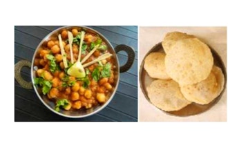 Virtual Indian Chana Masala and Puri (Fried Bread)